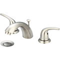 Olympia Faucets Two Handle Widespread Bathroom Faucet, Compression Hose, Nickel, Weight: 6.8 L-7372-BN